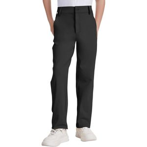 Boys Golf Pants Stretch Performance Dress Pants High Waist Straight Fit Quick Dry Flat Front <b>Chino</b> Slacks For School Uniforms - Product Image 1
