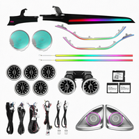 Kit Lampu Ambient RGB Dinamis 64 Warna untuk Upgrade Pencahayaan Interior Audi A3 S3 8V, Set Lampu Trim Ventilasi Udara