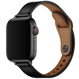 Cinturino per Orologio in Vera Pelle di Alta Qualità, Design Sottile e Traspirante, Cinturino Morbido in Pelle per Smartwatch da 38/40/41/42/44/45/49mm - Product Image 1