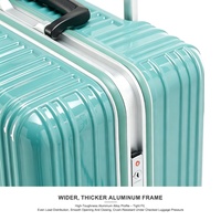 Valise à roulettes légère, durable et portable, avec cadre en aluminium et coque rigide, 24 pouces |   Valise tout-en-un pour les déplacements mondiaux