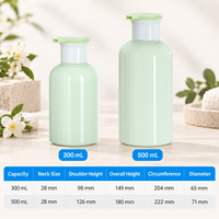 Bouteille pompe cosmétique en plastique PET 300ml 500ml vide pour shampoing, après-shampoing, gel douche, lotion, savon liquide, emballage couleur personnalisée