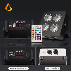 AICPOSE <span class=keywords><strong>luci</strong></span> ricaricabili 4x18w Rgbwa UV 6 in1 batteria Wireless <span class=keywords><strong>LED</strong></span> Flat Par Light - Product Image 4