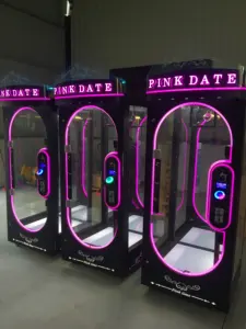 Coin Operated Arcade Game Machine Key Cutting Vending Machine Cut Ur Prize Pink Date Game Machine