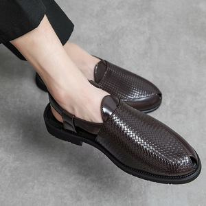 Sandalias de Cuero Vacuno de Moda Romana de Verano para Hombre, Nuevos Modelos con Tiras Cruzadas Estilo Pescador, Ligeras con Amortiguación, Tallas EU y US - Product Image 5