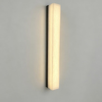 Applique murale LED minimaliste en albâtre, longue et fine, pour chambre, couloir, villa, hôtel, éclairage intérieur