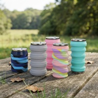Bouteille d'eau sensorielle anti-stress à presser, en silicone pliable, mignonne, avec bulles Push Pop