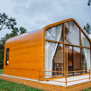 Tenda Houtel prefabbricata, piccola tenda Houtel, nella foresta con wc, struttura in alluminio impermeabile per esterno - Product Image 1