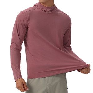 Manufacturer Men Breathable Quick Dry Gym <strong>Jumper</strong> <strong>Fishing</strong> Shirts Long Sleeve with Hoodie 4 Way Stretch Clothing Manufatur Hoodie - Product Image 6