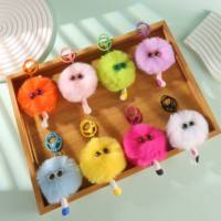 Porte-clés Pompon Mignon Kawaii de Haute Qualité, Doux, Moelleux, au Design Exquis et Léger, pour Sac à Dos ou Clés de Voiture