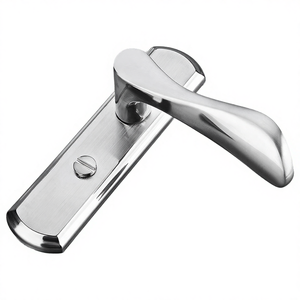 Modern Hotel Toilet Door <b>Lock</b> Stainless Steel Keyless Single Tongue Indoor Bathroom Door <b>Handle</b> - Product Image 4