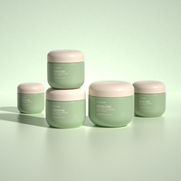 Vente en gros de pot de gommage corporel vide pour soins de la peau récipient rond en plastique pots de gommage corporel de 8 oz avec couvercles