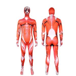Combinaison de héros d'Attaque des Titans unisexe pour adultes, en polyester, tenue de cosplay AOT, combinaison musclée pour les costumes de fête d'Halloween - Product Image 6