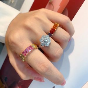 Anillo de Diamantes de Oro Blanco de 18K Sólido de 0.8CT, Joyería Fina Clásica de Lujo Personalizada Xinfly, Flor Eterna - Product Image 5