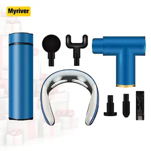 Myriver Corporate Gift Set Fathersday, Gift Promotional Giveaways With Logo Neck Massage Apparatus 4 Pieces Gifts Set/
