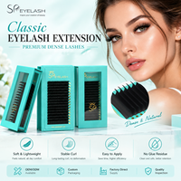 SP EYELASH Plateaux d'extensions de cils en cachemire noir mat, cils volume coréens doux en PBT 0.03 0.05 0.07 0.10mm, vente en gros