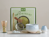 Ensemble de 7 pièces pour cérémonie du thé Matcha, comprenant un bol et un chapeau en forme de pétale de fleur, pour décoration intérieure, salon de thé, hôtel, restaurant