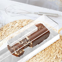 Décoration d'intérieur Plateau de service pour gâteaux Porte-pain en acrylique transparent