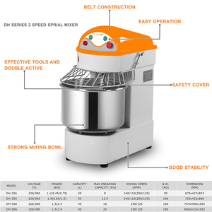 3kg-100kg kneader bánh pizza Bột Bánh Mì bột trộn mÁY XOẮN ỐC bột trộn bánh mì bột trộn - Product Image 2