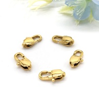 Fermoir à homard en acier inoxydable 316L plaqué or véritable IP de haute qualité pour la fabrication de bijoux, fermoir d'extrémité de cordon en métal en gros