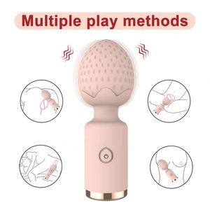 Strawberry Mini Wand Massage gerät Neues Design 10 Frequenz Vibrator Kleine Erotik Sexspielzeug für Frauen Masturbation - Product Image 3