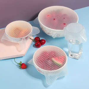 Ensemble de couvercles alimentaires en silicone, 6 pièces, extensibles, ronds, compatibles micro-ondes, résistants à la chaleur, hermétiques, pour cuisine, réfrigérateur, vaisselle et bols - Product Image 4