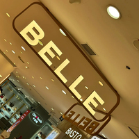 Enseigne commerciale personnalisée 3D lumineuse à LED, lettres en relief éclairées par l'avant, signalétique de bâtiment, décoration suspendue en acrylique pour centre commercial
