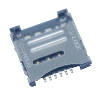 Adaptateur de carte Sim SMT SMD Type Connecteur de prise de carte Micro Sim H = 1.8 6 broches