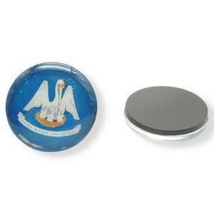 Cadeau promotionnel parfait, aimants personnalisés 2D en verre rond carré pour réfrigérateur - Product Image 3