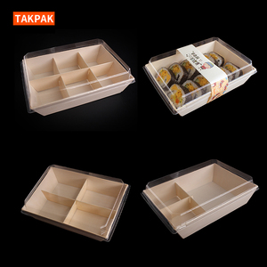 Phân Hủy Sinh Học Tùy Chỉnh Dùng Một Lần Takeaway Container Thực Phẩm Để Đi Hộp Bao Bì Hộp Gỗ Bento Ăn Trưa Sushi Khay Hộp - Product Image 3