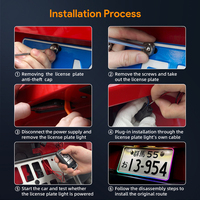 TECH-KING Cadre de plaque d'immatriculation universel en plastique coloré avec éclairage LED dynamique RGBW, support de plaque arrière