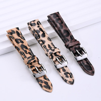 Correa de reloj de cuero con estampado de leopardo de 18mm y 20mm apta para Omga S Watch Seko Rolx Watch Band con hebilla Tang en venta