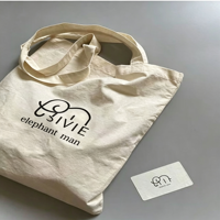 Sac fourre-tout en toile de coton écologique, imprimé motif éléphant minimaliste, réutilisable, sac à bandoulière pour le shopping, logo personnalisé, vente en gros