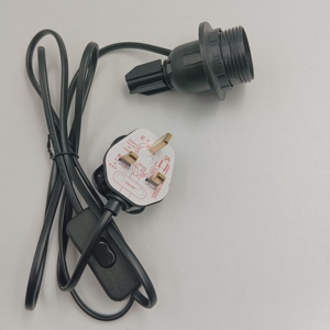 303 interrupteur E27 demi-dent un anneau 1.8 mètres support de lampe de ligne avec prises 220V UK Plug Light Wires Avec <span class=keywords><strong>bouchon</strong></span> de <span class=keywords><strong>vin</strong></span> - Product Image 5