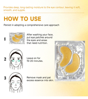Patchs de gel pour les yeux en or 24 carats OEM, masque pour les yeux en cristal de collagène, anti-rides, raffermissant, soin de la peau, marque privée
