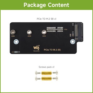 Adaptador PCIe a M.2 (B), compatible con unidad de estado sólido M.2 con protocolo NVMe, lectura/escritura de alta velocidad para Raspberry Pi CM4 K787 - Product Image 2