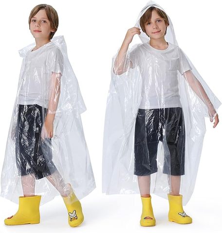 Essential Disposable Waterproof Rainwear for Kids for Outdoor Adventures Like Camping Hiking & Travel