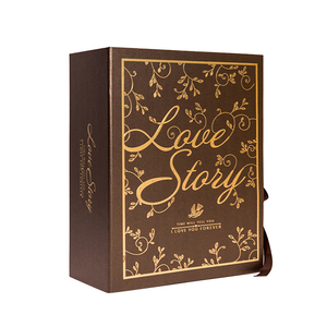 Custom Luxury Rigid Cardboard Packaging Folding Paper Gift Box with Ribbon