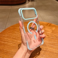 Coque de téléphone antichoc en TPU avec chargement sans fil pour iPhone 17 Pro Max, étui magnétique transparent pour iPhone 17 16 15 14 13