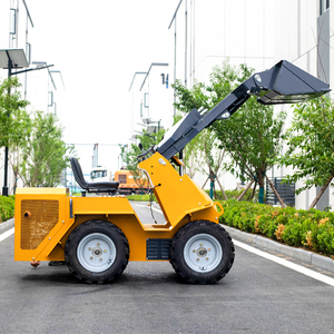 لودر صغير بعجلات انزلاقية يعمل بالديزل للبيع من المصنع، لودر هيدروليكي جديد مع آلة تقطيع الأغصان - Product Image 6