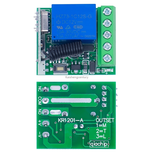 RF Transmitter 433 Mhz Remote Controls with Wireless Remote Control Switch DC 12V 1CH relay Receiver Module