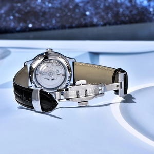 Montre automatique mécanique de luxe YS015 pour homme, style antique, 41 mm, tourbillon, analogique, chiffres romains, verre saphir, bracelet en cuir, décontractée et tendance - Product Image 4