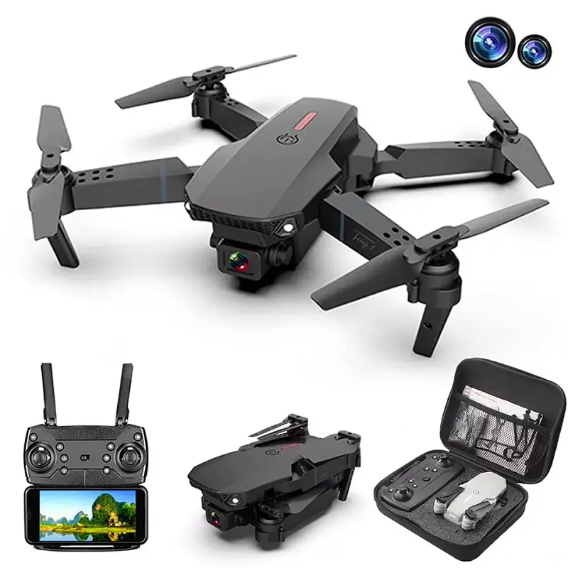 E88 Pro Long Range 4K Dual Camera Portable Small Foldable RC Drone