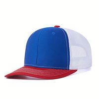 Casquette en coton à 5 panneaux, style chauffeur de camion micro-courbé 115, casquette personnalisée 112 256, casquette en maille avec corde, casquette de baseball d'été