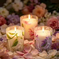 Bougie parfumée d'aromathérapie à la cire de soja végétale naturelle de luxe, longue durée (60 heures), dans un pot mat recyclable