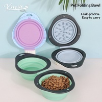 Bols pliables en plastique pour chien, écologiques, portables, pour l'eau et la nourriture, pour la randonnée et les promenades