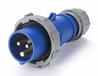 Industrial Plug Socket, Blue Shell Connector, Single Phase