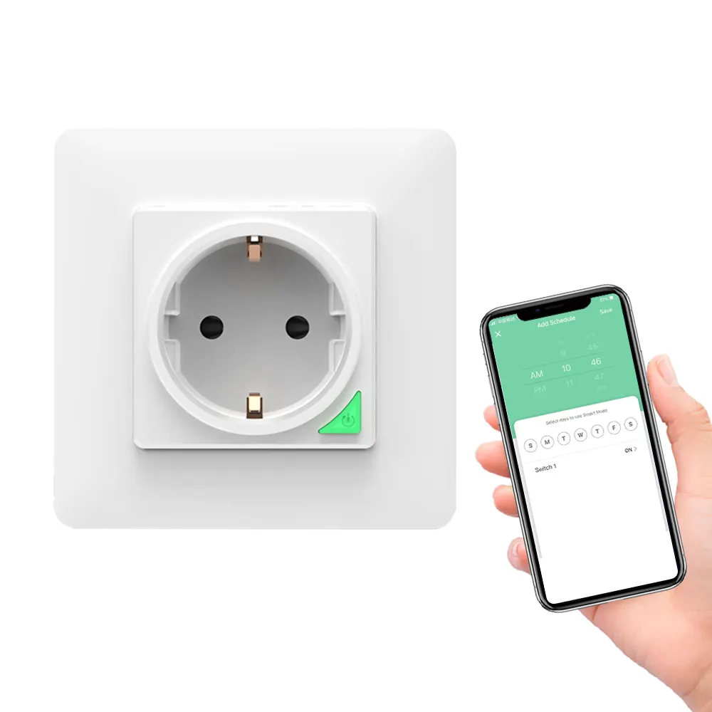 Tuya Smart Life Eu Standaard 16a Smart Wifi In Stopcontact Stopcontact Timer Switch Met Power Monitoring Alexa Google Home