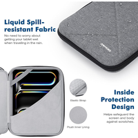 Étui de transport rigide pour tablette iPad 11 12.9, sac antichoc, organiseur de tablette, sac avec poche pour accessoires électroniques