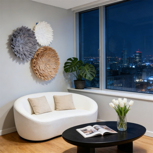 Decoración de Pared Moderna Nórdica Boho Africana, Sombrero Juju de Plumas, Decoración de Pared para la Venta, Decoración del Hogar, Navidad, Sala de Estar, Dormitorio - Product Image 1