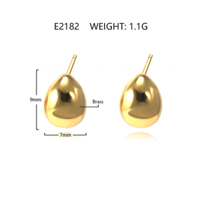 Petites boucles d'oreilles clous plaquées or 18 carats, résistantes à l'eau, pour femmes - Product Image 6